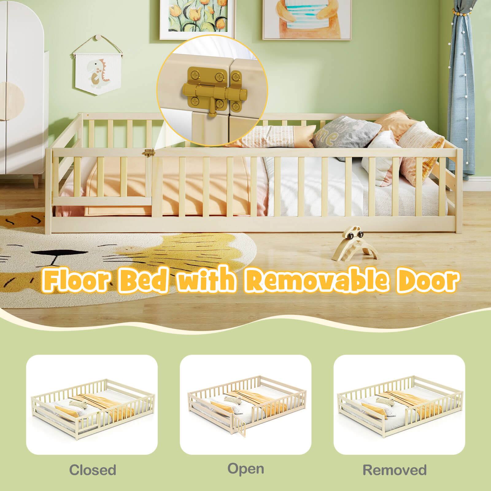 Floor Bed with Removable Door

Closed

Open

Removed