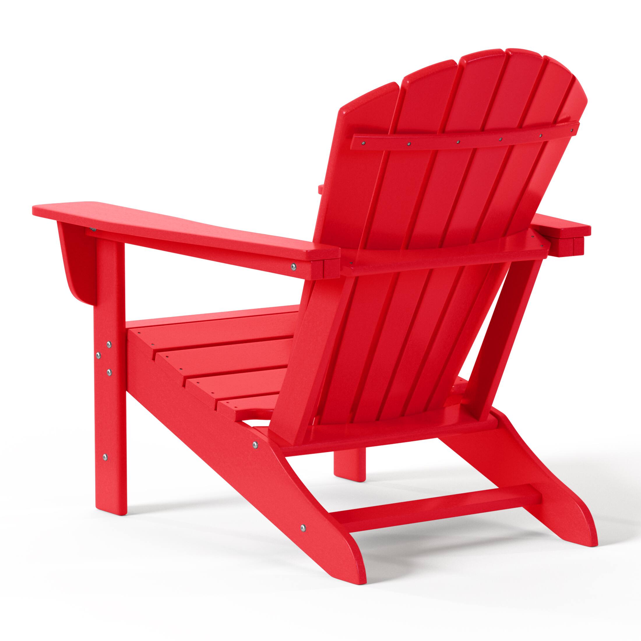Alt View 2. WestinTrends - WestinTrends Dylan Outdoor Adirondack Chair - Red.