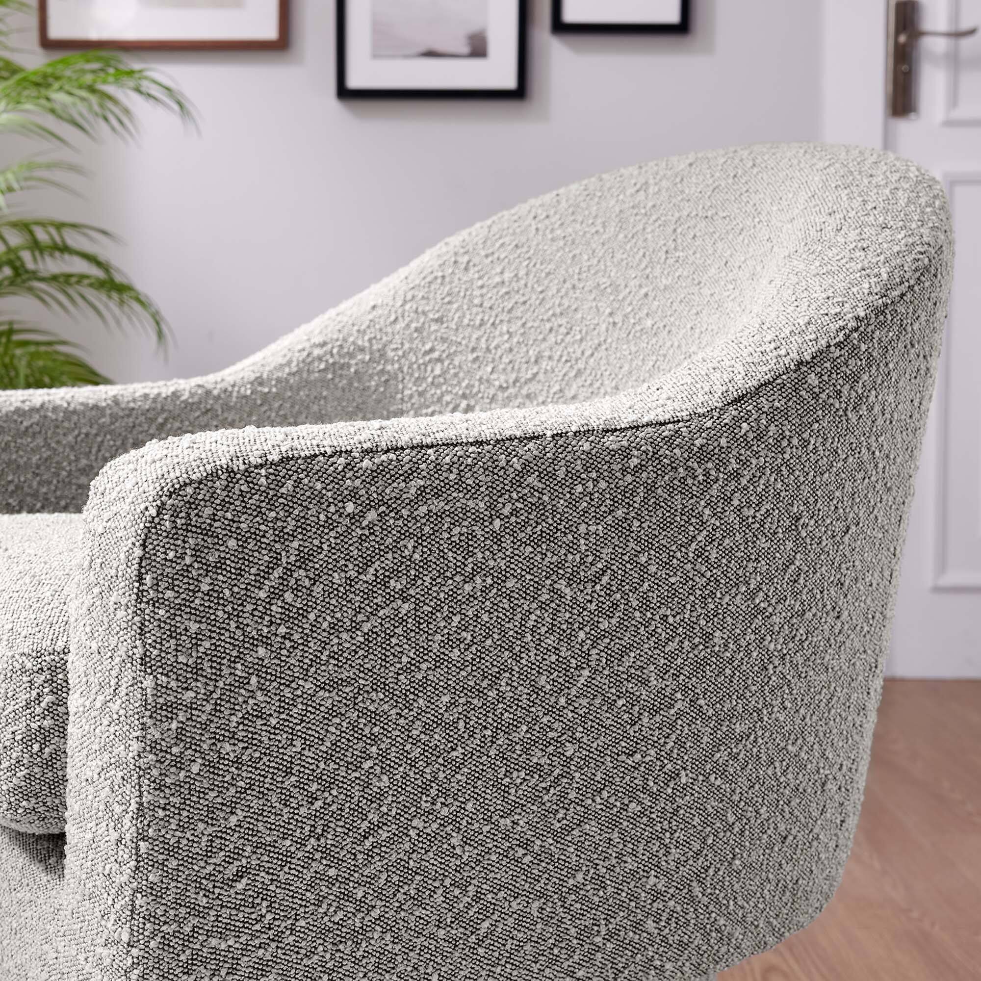 Alt View 1. Modway - Astral Boucle Fabric Swivel Chair by Modway - Taupe.