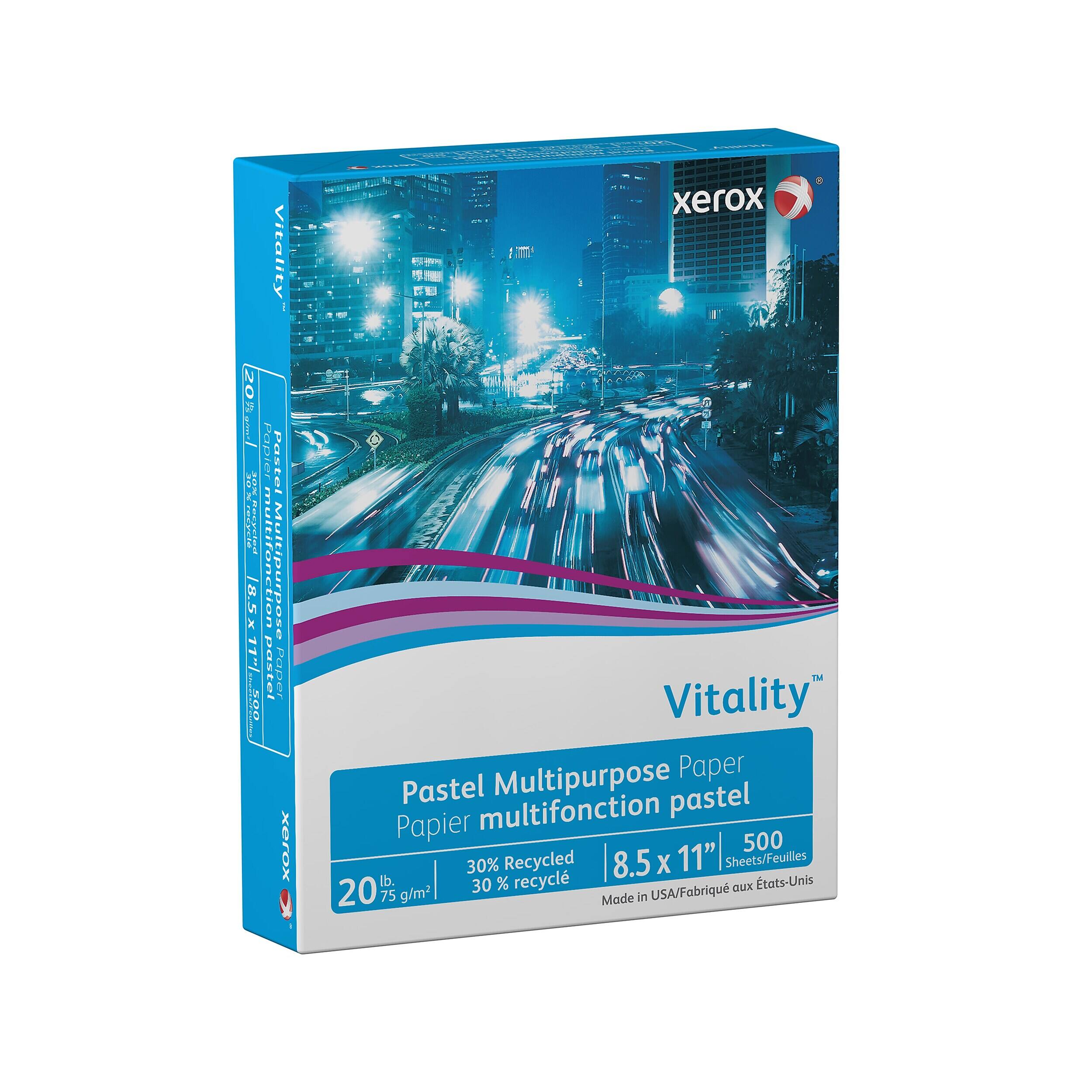 20% Recycled | 30.8.06.00 | 8.5 x 11" | xerox Vitality Papier Pastel multifonction past Multipurpose Paper tel xerox

1-2021 JAPAR INTERNATIONAL SHICE D xerox Vitality Multipurpose Paper Pastel pastel Papier multifonction 500 30% Recycled 8.5 X 11" Sheets/Feuilles lb. 30 % recycl tats-Unis 20 USA/Fabriqu aux 75 g/m2 Made in