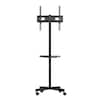 Front. Perlesmith - 32"–60" Rolling TV Cart, Model PSTVMC11B - Black.