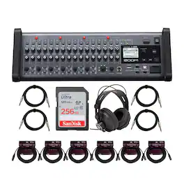 Zoom - LiveTrak L-20R 20-Channel Digital Mixer-Recorder with Headphones Bundle