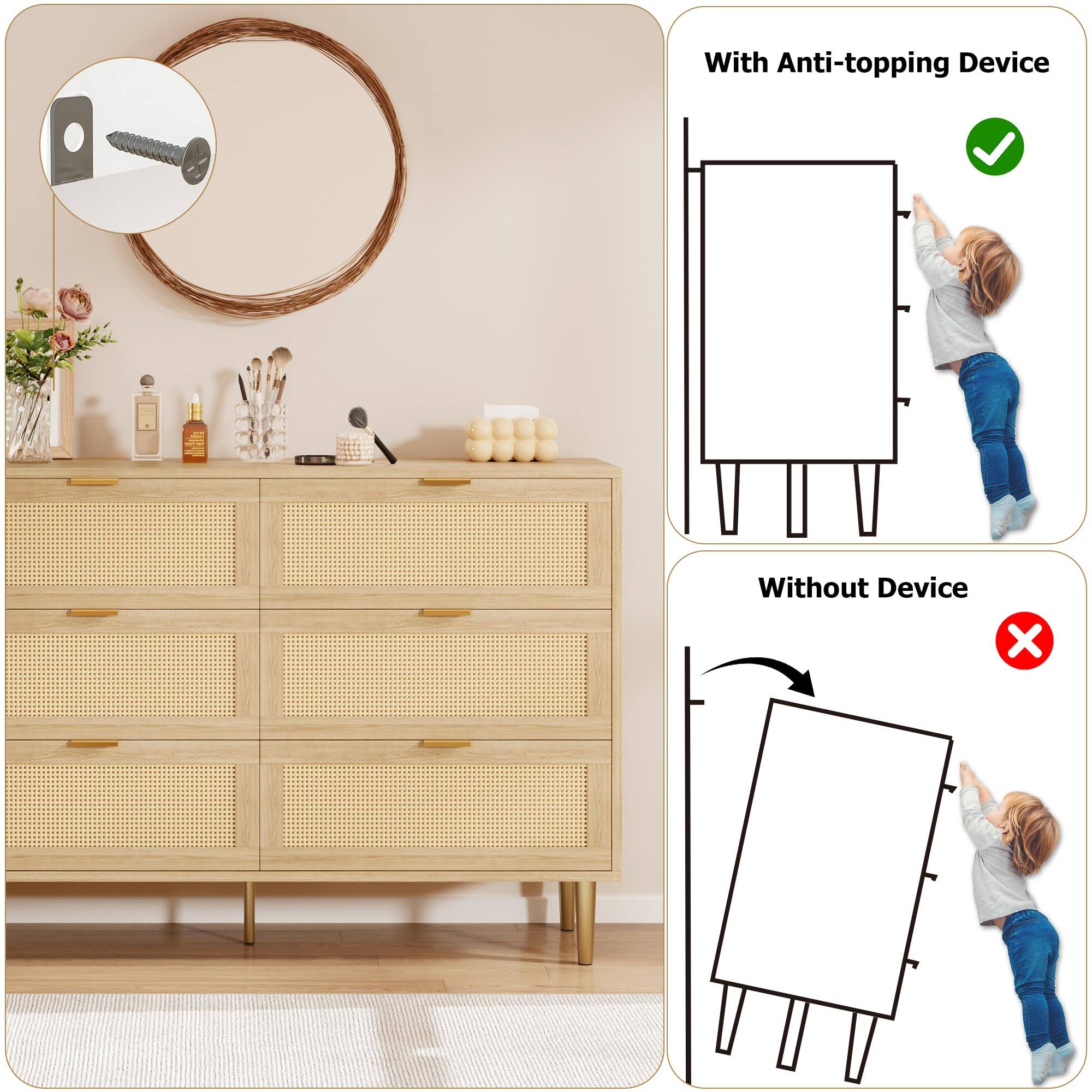 With Anti-topping Device  
Without Device