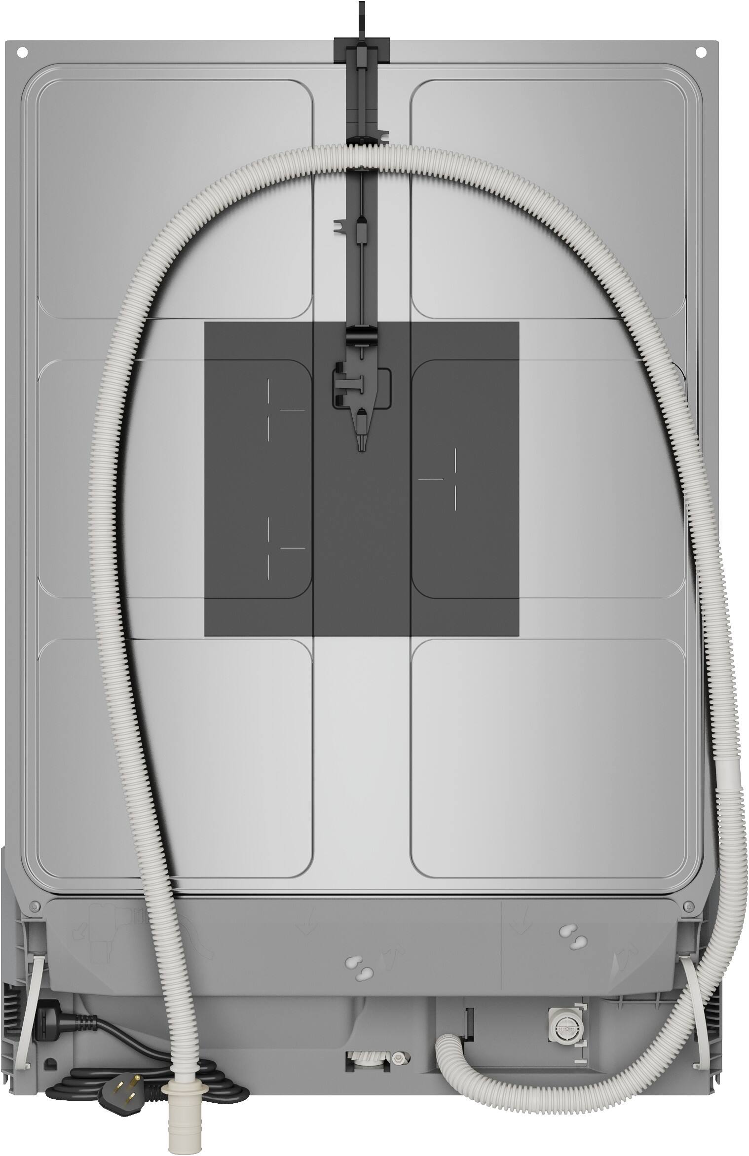 Back. Bosch - 100 Series 24" Top Control Smart Built-in Stainless Steel Tub Dishwasher with PrecisionWash, 48 dBA - Custom Panel Ready.