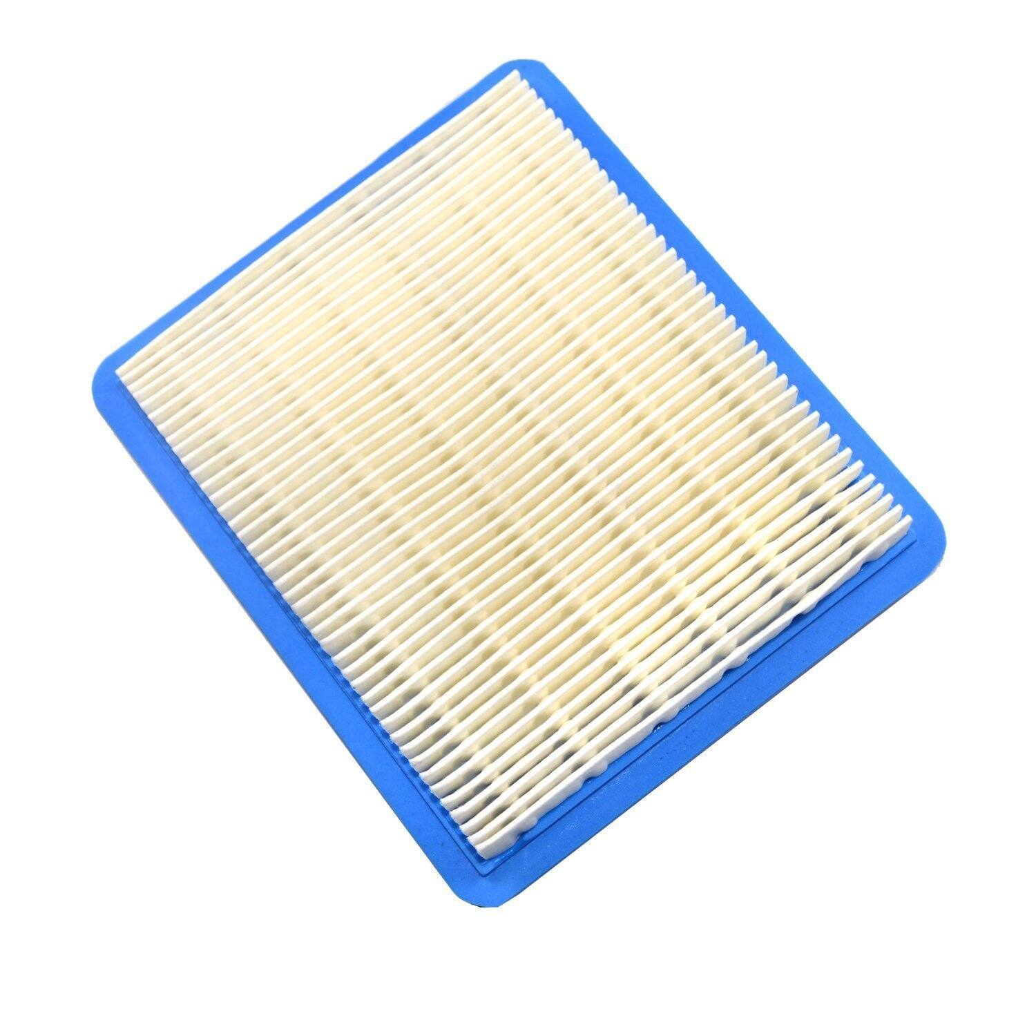 Left. HQRP - 2-Pack Flat Air Filter Cartridge with Pre-Filter for Craftsman 33644 3364, Briggs and Stratton 491588.