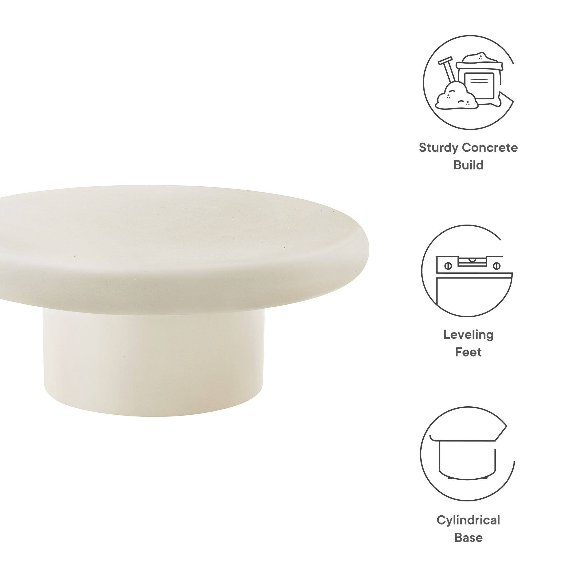 Sturdy Concrete Build  
Leveling Feet  
Cylindrical Base
