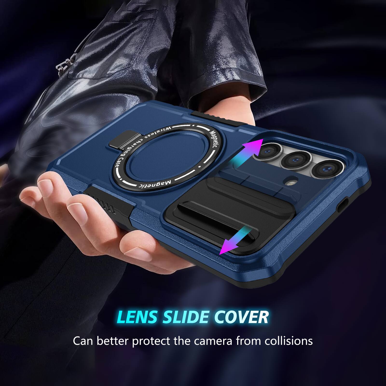Wireless Case Charging Magnetic
Magnetic
LENS SLIDE COVER
Can better protect the camera from collisions