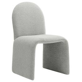 Junia Boucle Upholstered Arch Armless Dining Chair by Modway - Gray