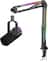 FIFINE - XLR/USB Gaming Dynamic Microphone with RGB Boom Arm Stand for Podcast Recording, Compatible with PC/PS4/PS5 - Black