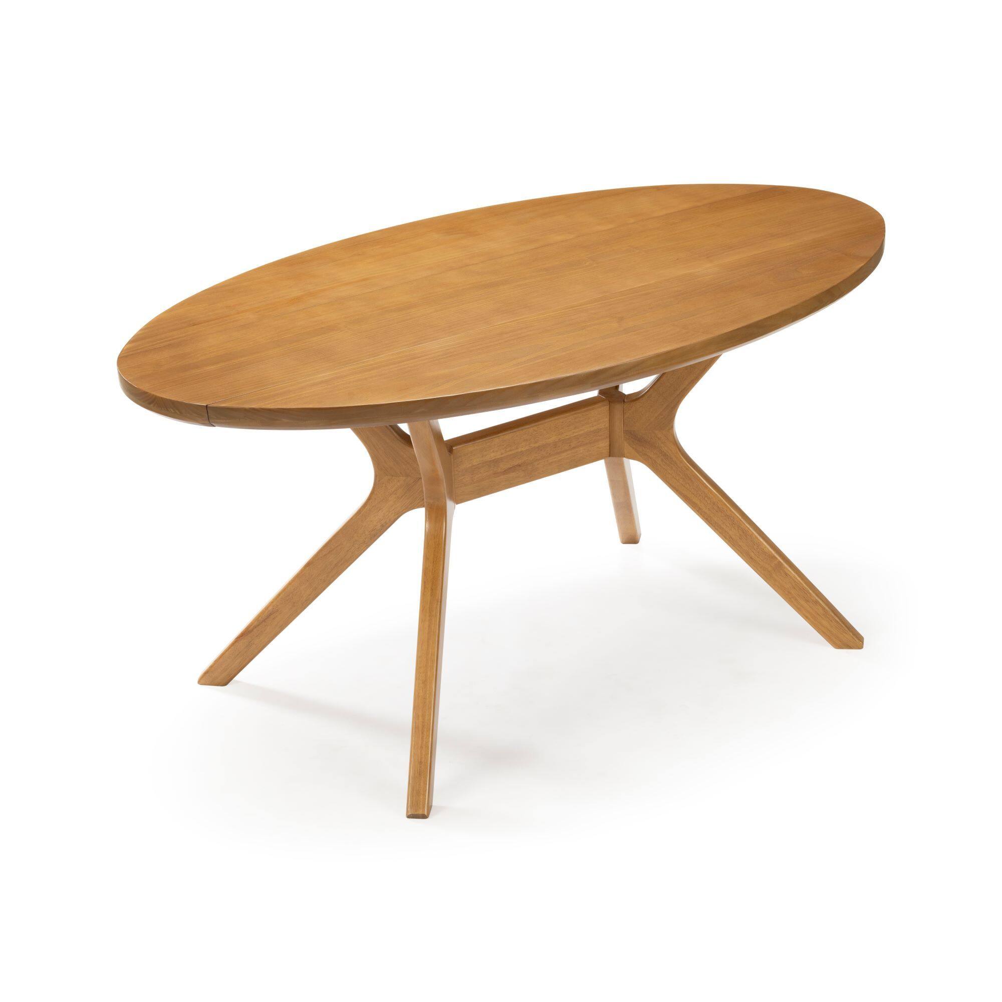 Alt View 7. Plank+Beam - Verso Oval Dining Table (62 x 34in / 1570 x 872mm), Pecan - Pecan.