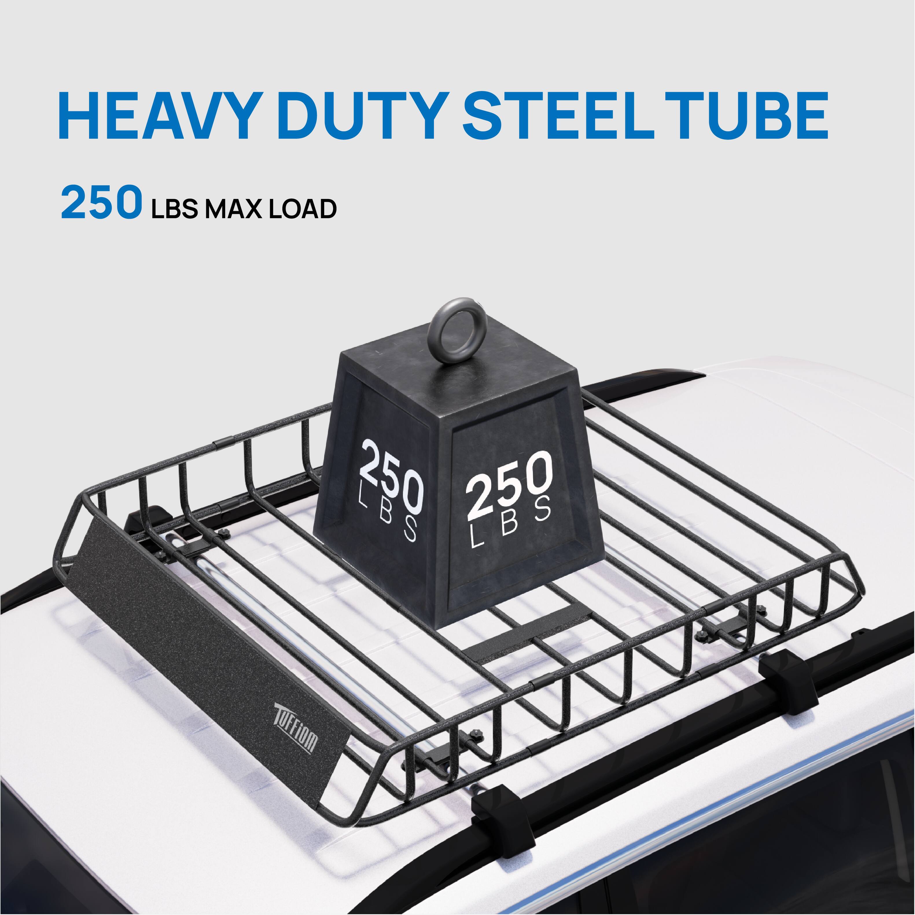 HEAVY DUTY STEEL TUBE  
250 LBS MAX LOAD  
250 LBS  
250 LBS  
TUFFIOM