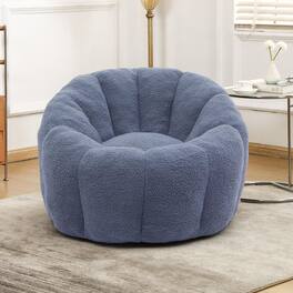 Trinkets Crazed - Bean Bag Chair, Bean Bag Sofa Chair with Armrests Stuffed High-Density Foam, Lazy Sofa Comfy Chairs - light blue