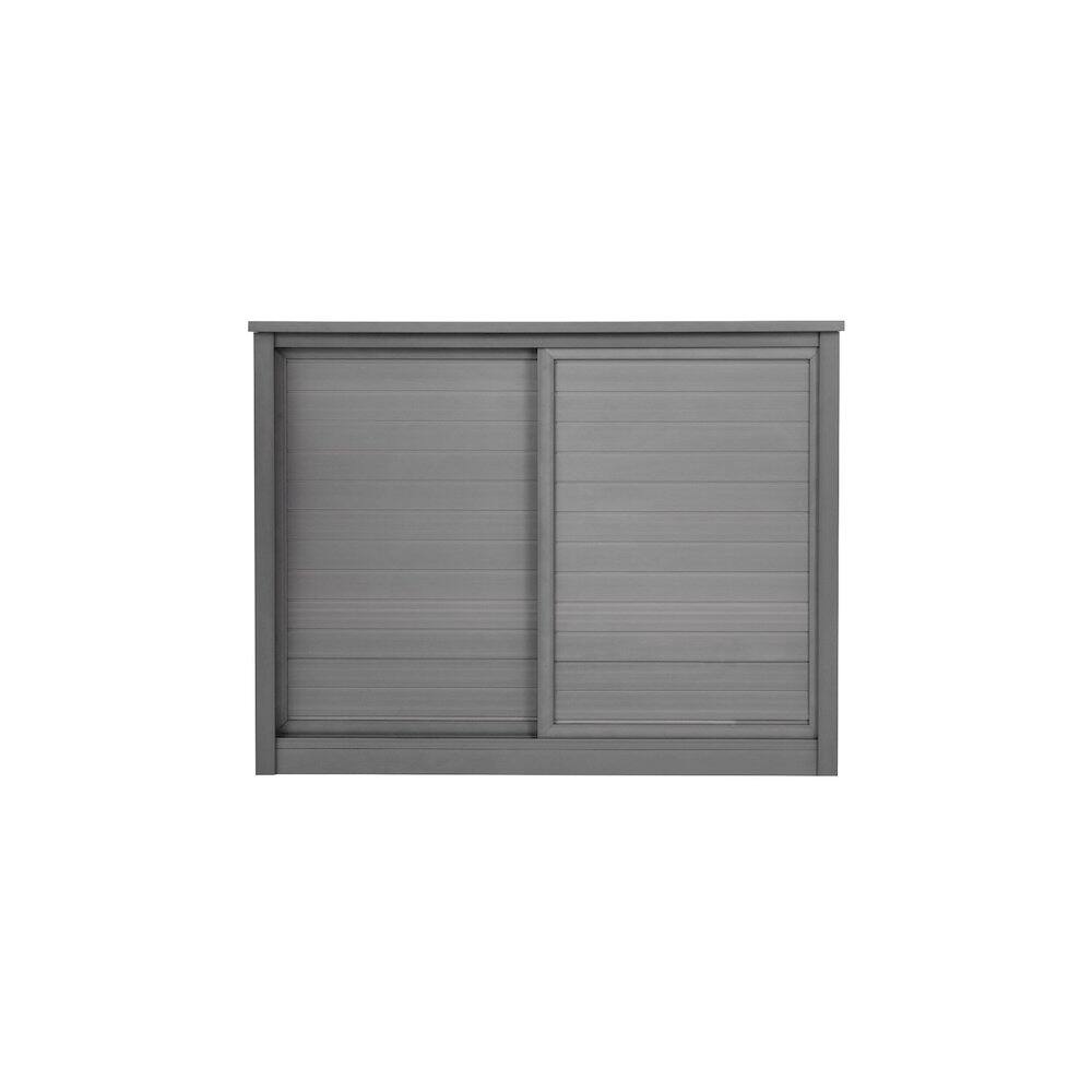 Angle. New Age Pet - New Age Pet ECOFLEX 36" Versa Multi-Purpose Cabinet Stand - Grey - Grey.