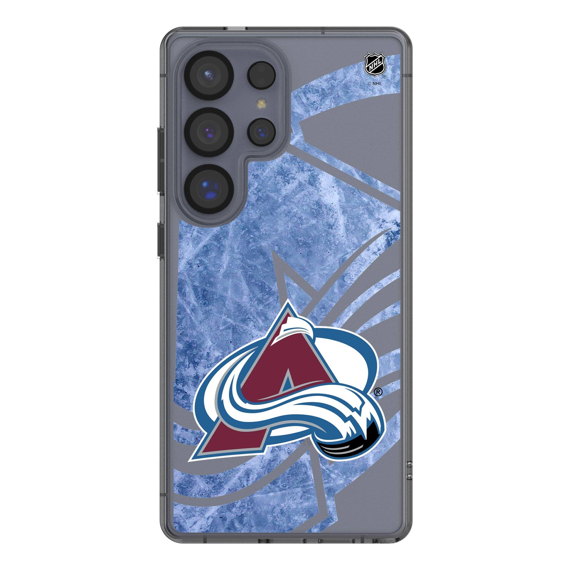 Front. Keyscaper - Colorado Avalanche Galaxy Clear Ice Case - S23 - Multicolor.