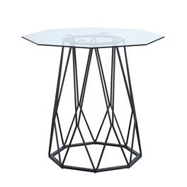 Furniture of America - Growder Contemporary Glass Top End Table - Black