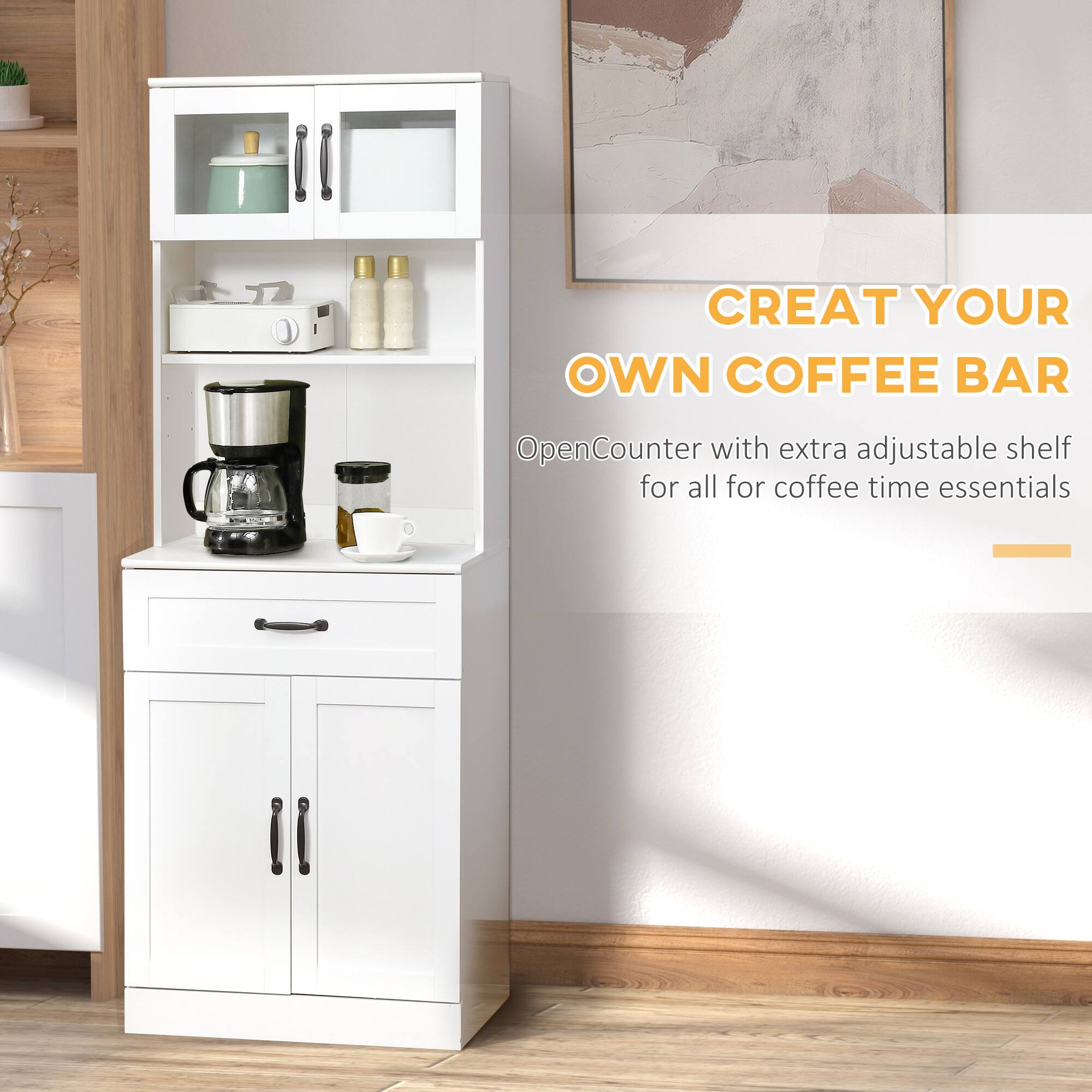 CREAT YOUR OWN COFFEE BAR
OpenCounter with extra adjustable shelf for all coffee time essentials