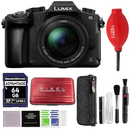 LUMIX LUMIX G VARIO POWER O.I.S. 1:3.5-5.6/12-60 ASPH. 58 G L
DELKIN DEVICES ADVANTAGE 64 GB SP V30 UHS-I XC I PIXEL X
PIXEL X CONNECTION LENS CLEANING PAPER
WET Cleartog Wipe ORT