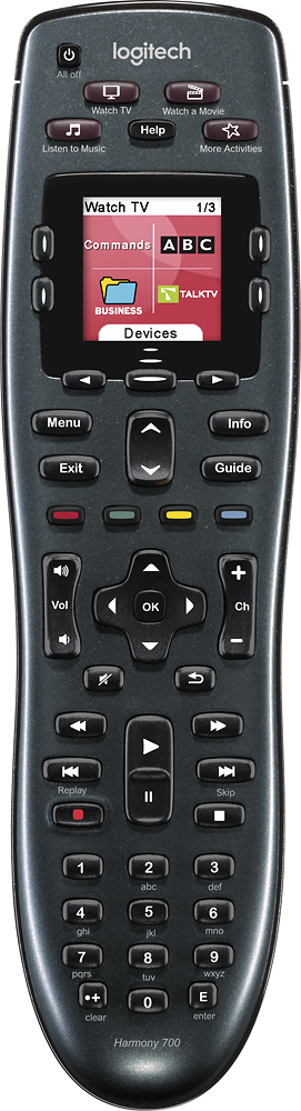 mus eller rotte Midler sovende Logitech Harmony 700 8-Device Universal Remote Black 915-000267 - Best Buy