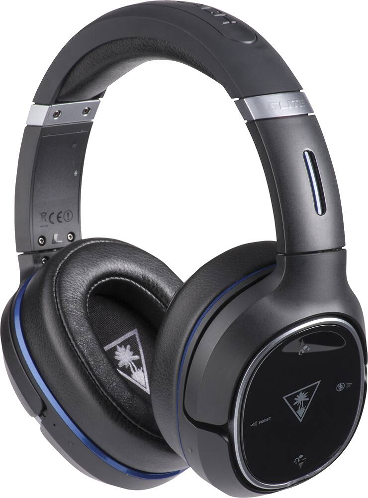 Front. Turtle Beach - Refurbished Elite 800 Wireless Gaming Headset - Black/Blue.