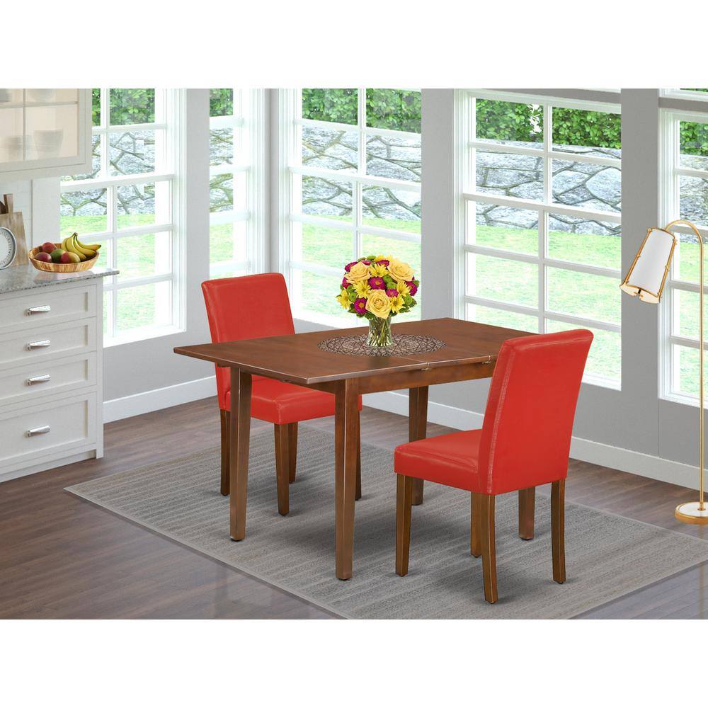 Back. East West Furniture - Dining Room Set Mahogany - Brown.