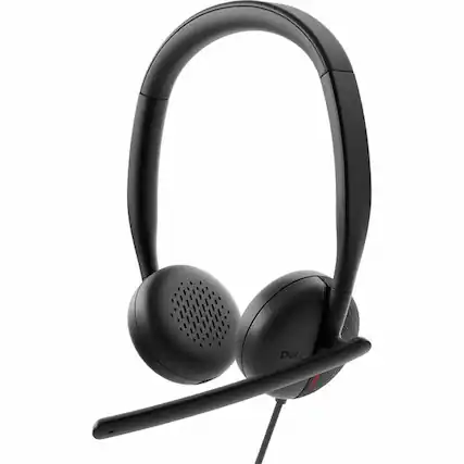 Front. Dell - Dell Wired Headset - WH3024 - Microsoft Teams Certification - Stereo - USB Type C - Wired - 20 Hz to 20 kHz - On-ear - Red.
