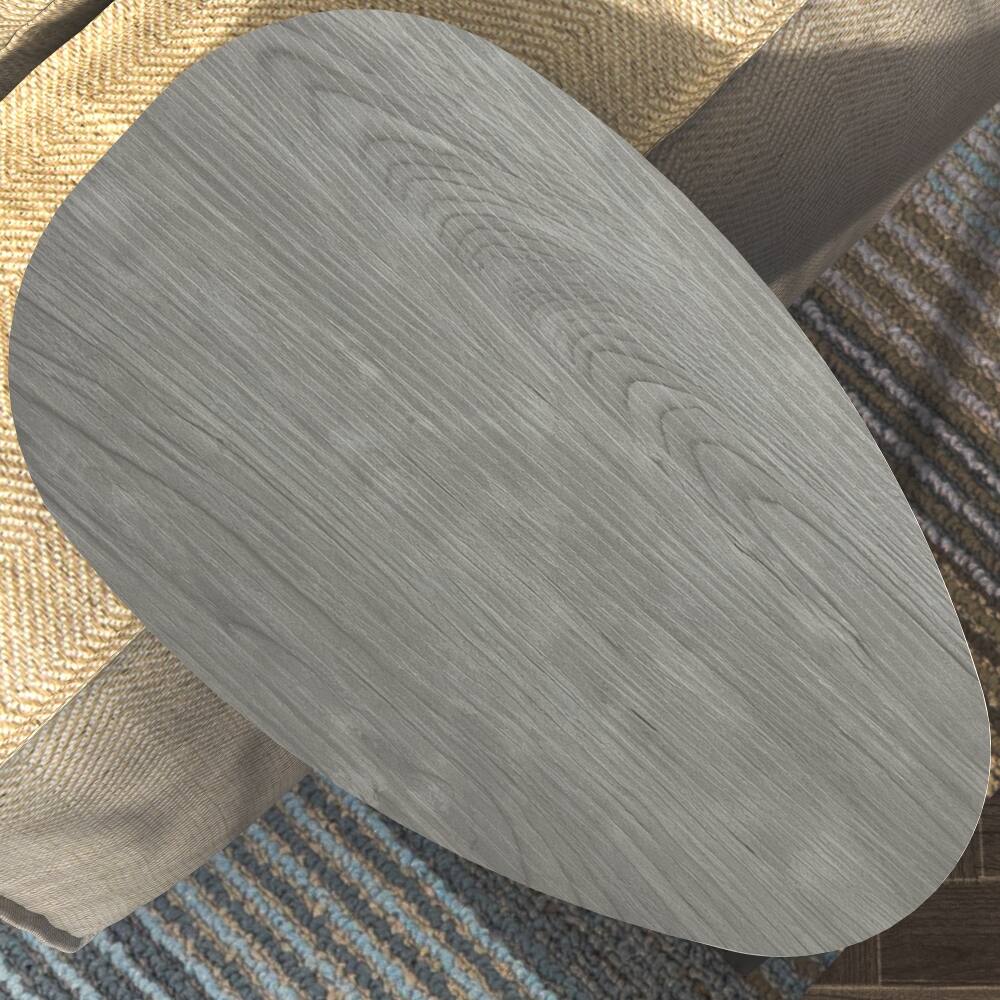 Alt View 6. Loheer - Loheer C-Shaped Side Table with Storage Basket Grey Walnut Sofa End Table Portable Laptop Holder Wood Look Accent Table - Grey Walnut.