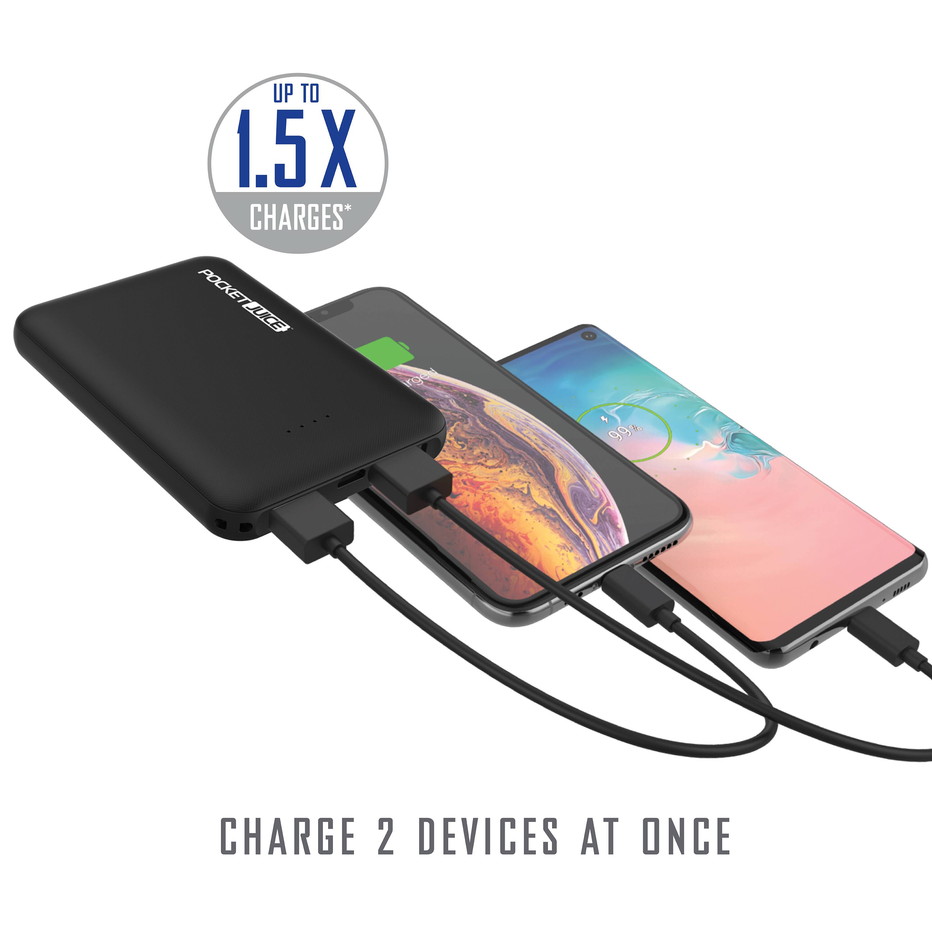 UP TO 1.5X CHARGES*  
POCKET ICE  
CHARGE 2 DEVICES AT ONCE