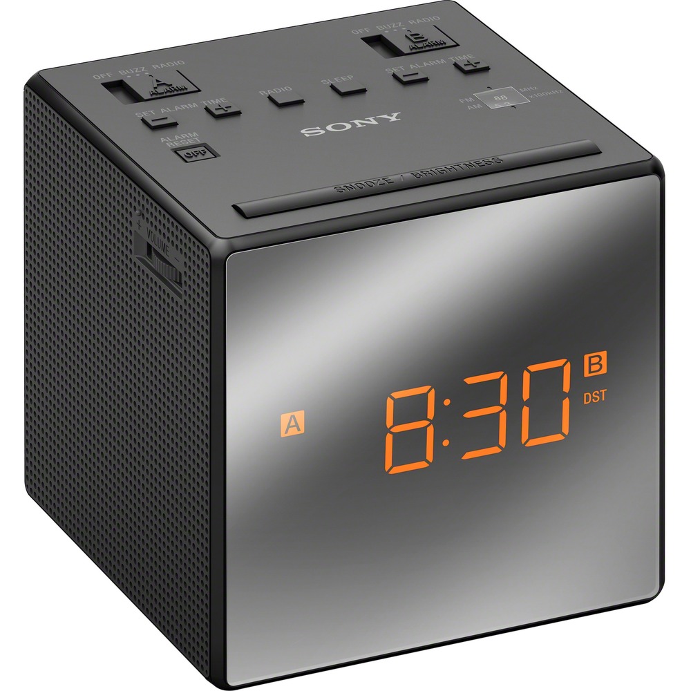 Sony Am Fm Dual Alarm Clock Radio Black