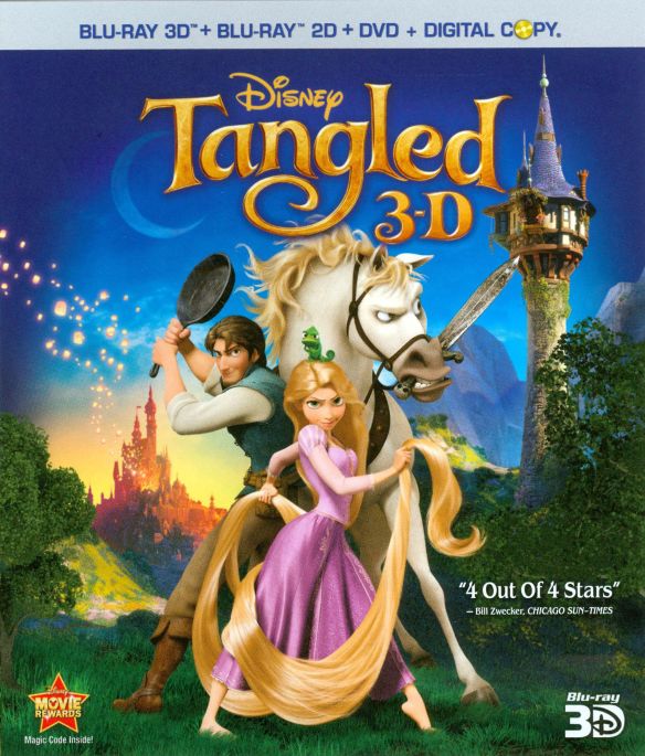  Tangled [4 Discs] [Includes Digital Copy] [3D] [Blu-ray/DVD] [Blu-ray/Blu-ray 3D/DVD] [2010]