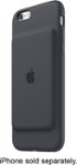 Front Zoom. Apple - Smart Battery Case for Apple® iPhone® 6 and 6s - Charcoal Gray.