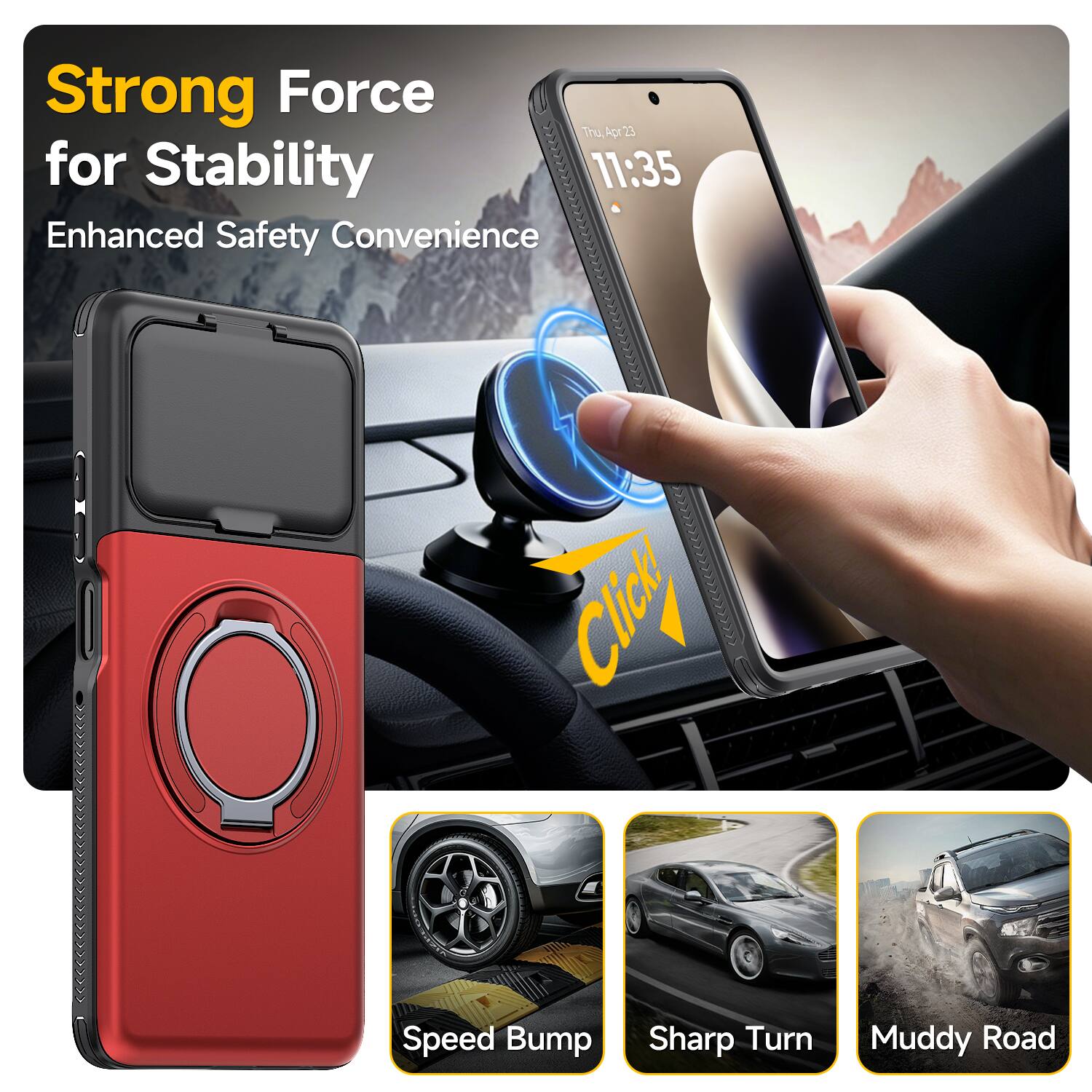 Dteck for Motorola G Power 5G 2026/2025 Rugged Case with Card Holder ...