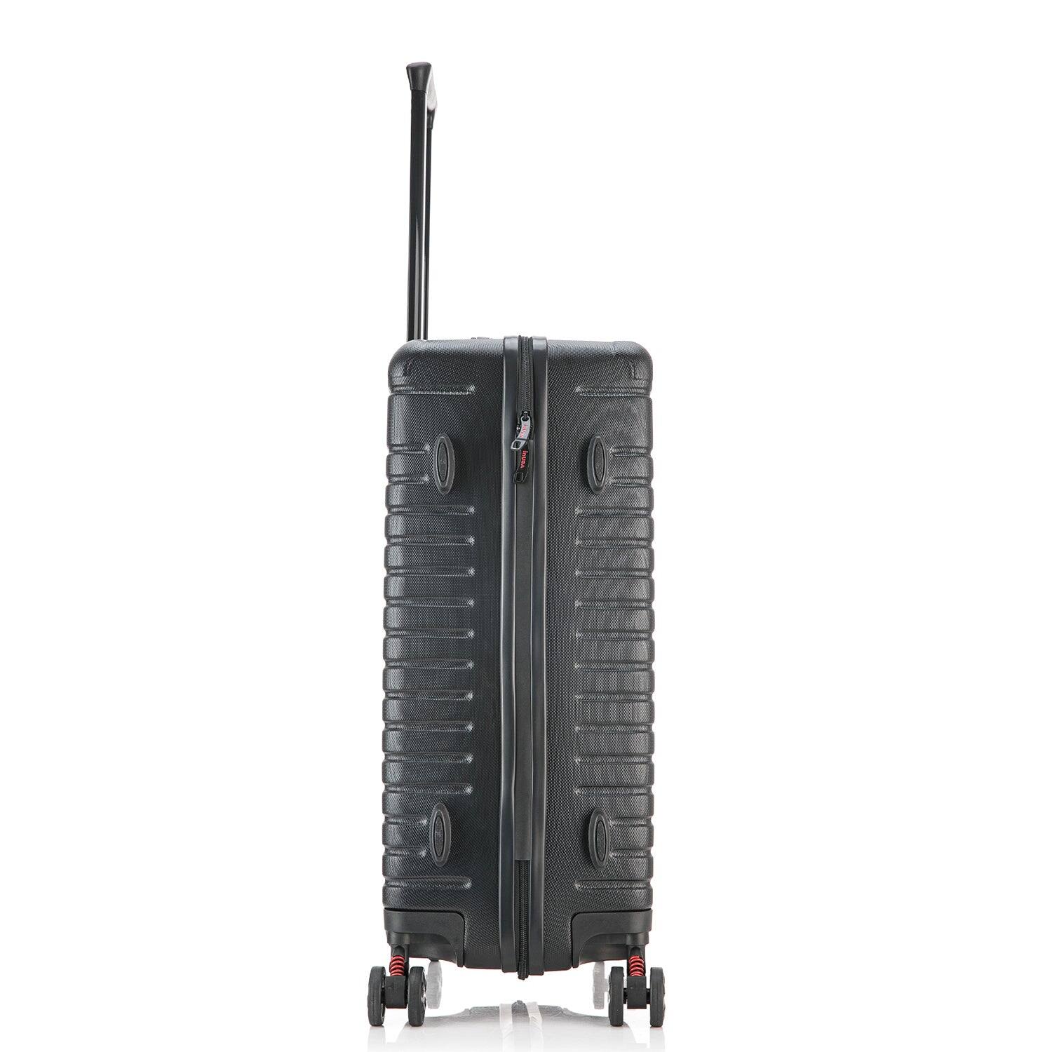 Alt View 3. InUSA - Deep lightweight hardside spinner luggage 24" - BLACK.