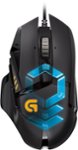 Front. Logitech - G502 Proteus Spectrum Wired Optical 11-Button Scrolling Gaming Mouse with RGB Lighting - Black.