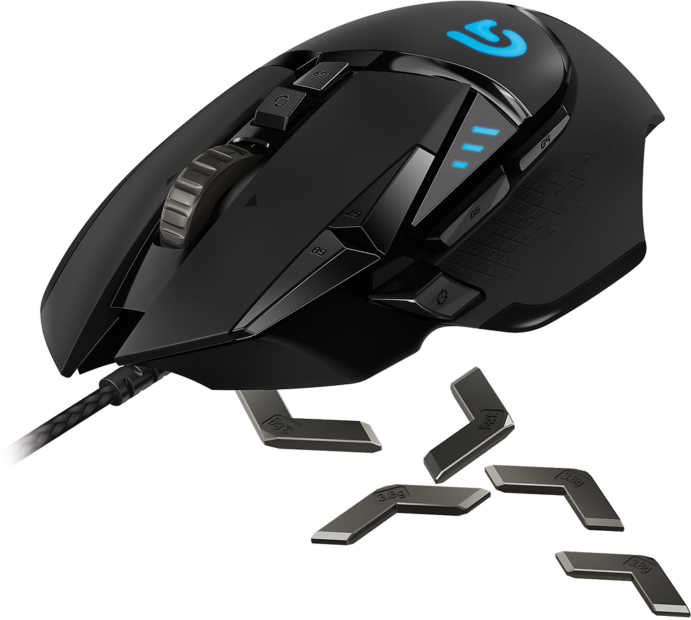 Best Buy: G502 Wired 11-Button Scrolling Gaming Mouse with RGB Lighting Black 910-004615