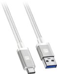 Front Zoom. Platinum™ - 3.3' USB Type-C-to-USB Type A Charge-and-Sync Cable - White.