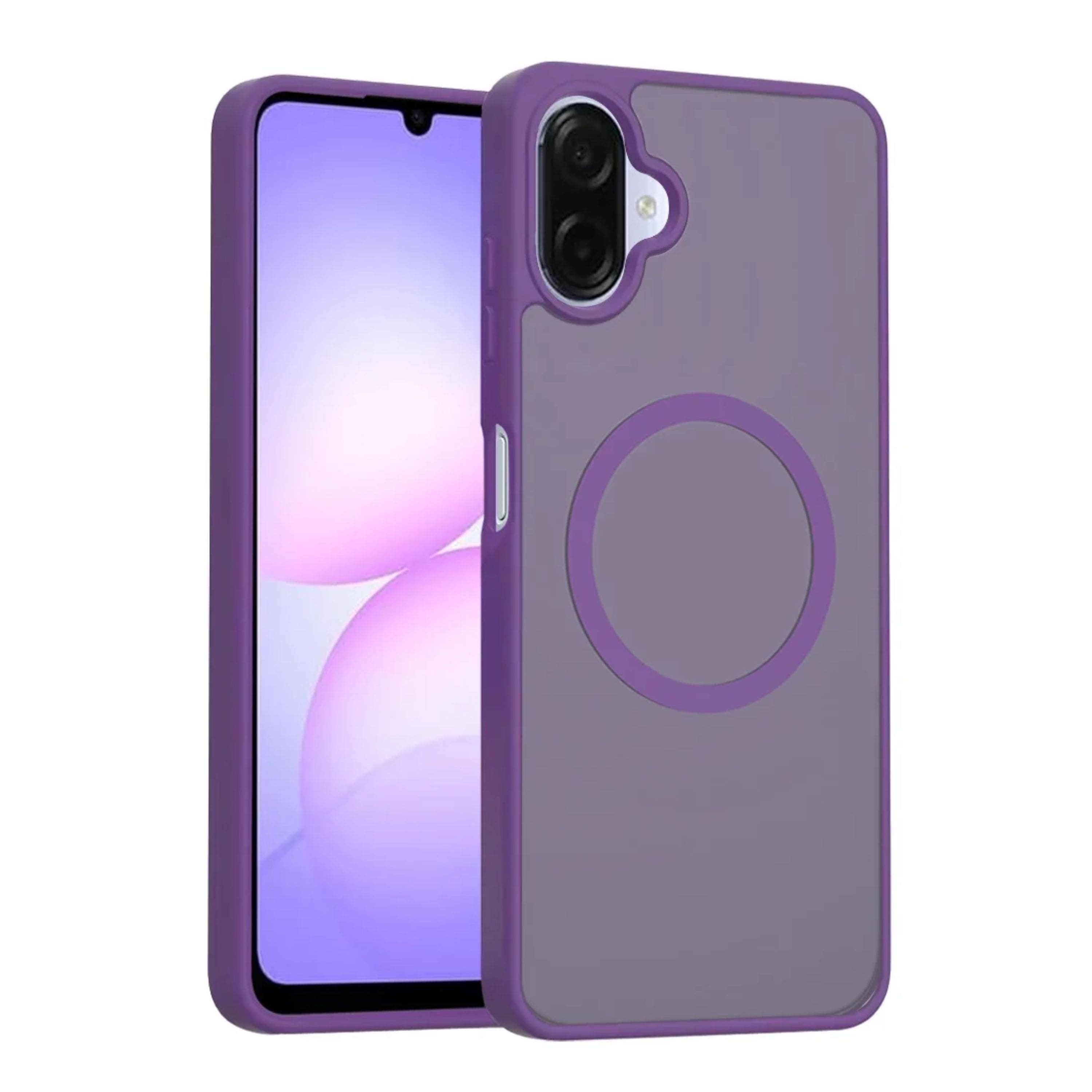 Kitcheniva - Soft Touch Magnetic Circle Frosted Back Phone Case With Tempered Glass For Samsung Galaxy A07 - Dark Purple price history on PriceWatchPro
