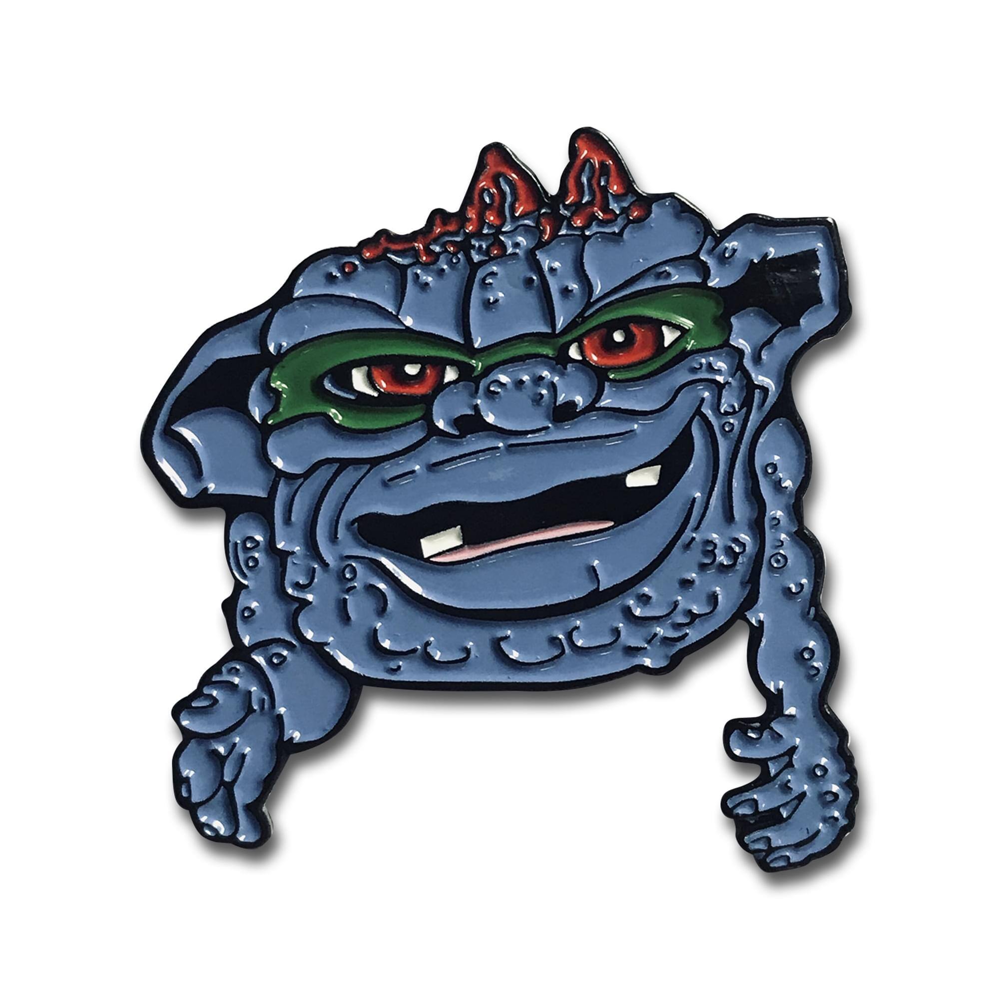 Alt View 1. TriAction Toys - Boglins Red Eyed King Vlobb Enamel Collector Pin - Blue.