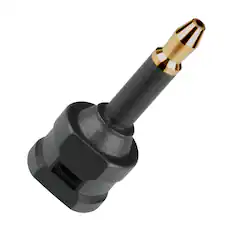 Front. AudioQuest - AudioQuest Toslink > 3.5mm Mini Optical Adaptor - Black.