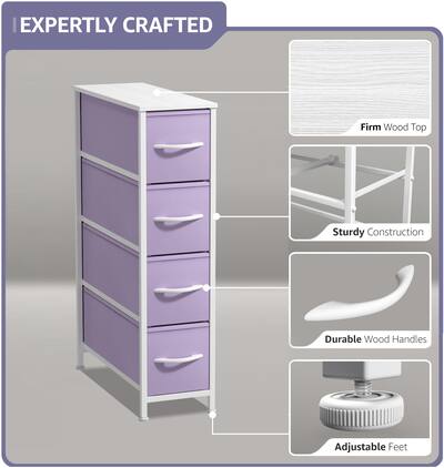 purple dresser Sorbus with 8 Drawers - Storage Chest Organizer with Steel Frame, Wood Top, Handles, Fabric Bins Complete the look with similar pieces from the Sorbus Storage Collection Why I'm Not Scared of