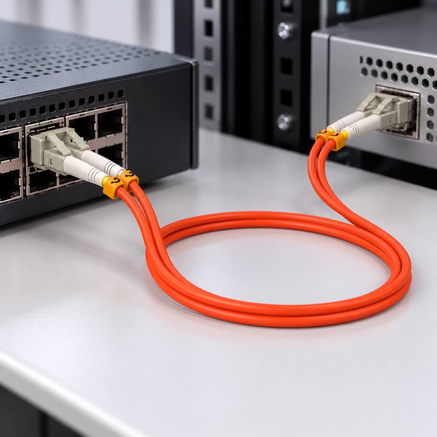 Back. Sanoxy - 2m LC/LC Duplex 62.5/125 Multimode OM1 Fiber Optic Cable - Multi.