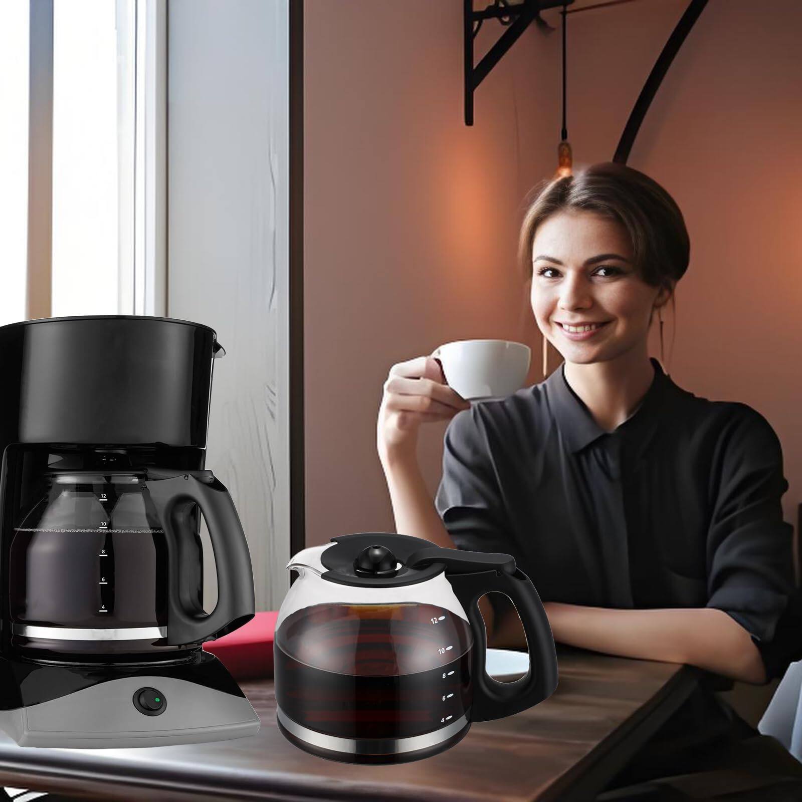 Alt View 6. Dapper Styles - 12-cup Replacement Glass Coffee Carafe For Mr. Maker Pot Replace Part# Pld12 Pld12-rb Series 12 Cups Model ... - Default.