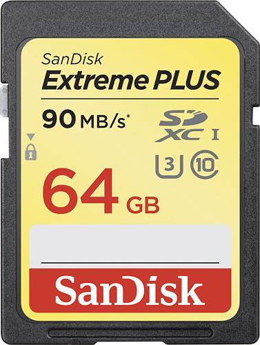 UPC 619659147259 product image for Sandisk - Extreme Plus 64gb Sdxc Memory Card - Black/gold | upcitemdb.com