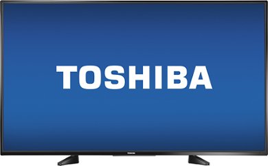 Toshiba - 55" Class (54.6" Diag.) - LED - 1080p - with Chromecast Built-in - HDTV - Black - Larger Front