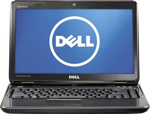 Front Standard. Dell - 14" Inspiron Laptop - 4GB Memory - 500GB Hard Drive - Black.