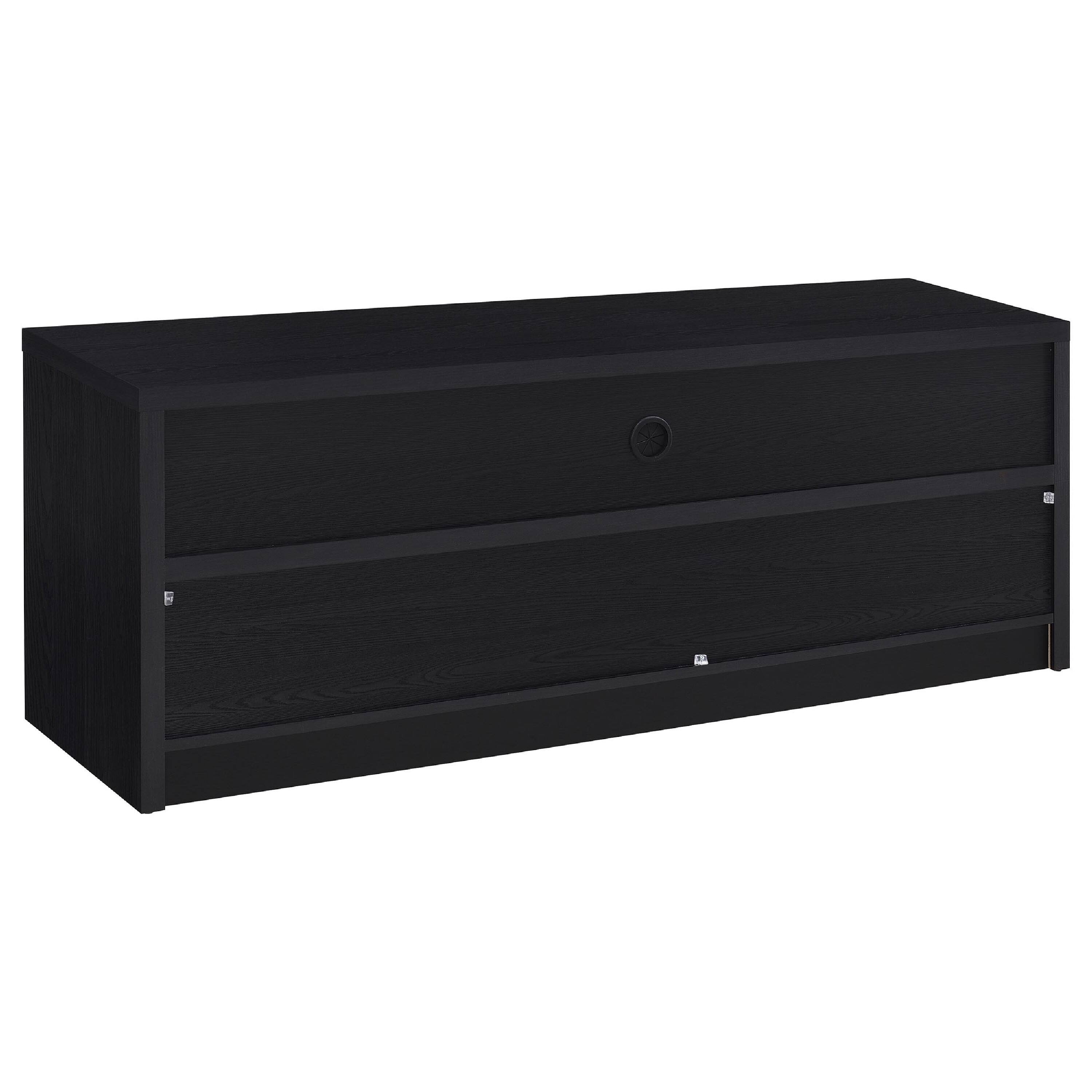 Alt View 5. Manhattan Lane - Rutvy TV Stand Media Console with 3 Drawers, Open Shelves - Black.