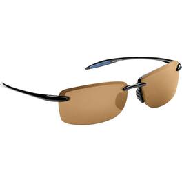 Flying Fisherman - Cali Polarized Sunglasses, Black Frame, Amber Lenses - Black/Amber