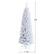 The image shows a white Christmas tree with a height of 5 feet. The tree is displayed in a white background, and it is placed on a stand. The tree is described as a "fake tree" and is likely used for decoration purposes during the holiday season.