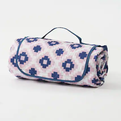 Front. Adivo - Waterproof Outdoor Picnic Blanket - Ultrasonic Bonded Polyester, Camo Print - 200*200CM - Purple.