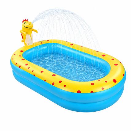 Front. COWIN - Inflatable Pool Kid Pool Indoor Outdoor Swimming Pool 67"x 41"x 32" - blue.