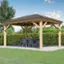 Alt View 16. Yardistry - 12' x 16' Meridian Gazebo - Brown.